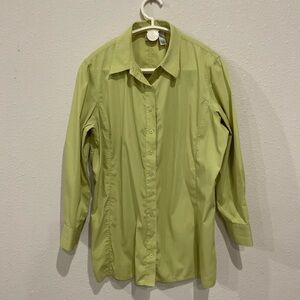 Chico's Button Up Blouse Long Sleeve Spring Green Women’s Size 16 (L) Chico’s 3